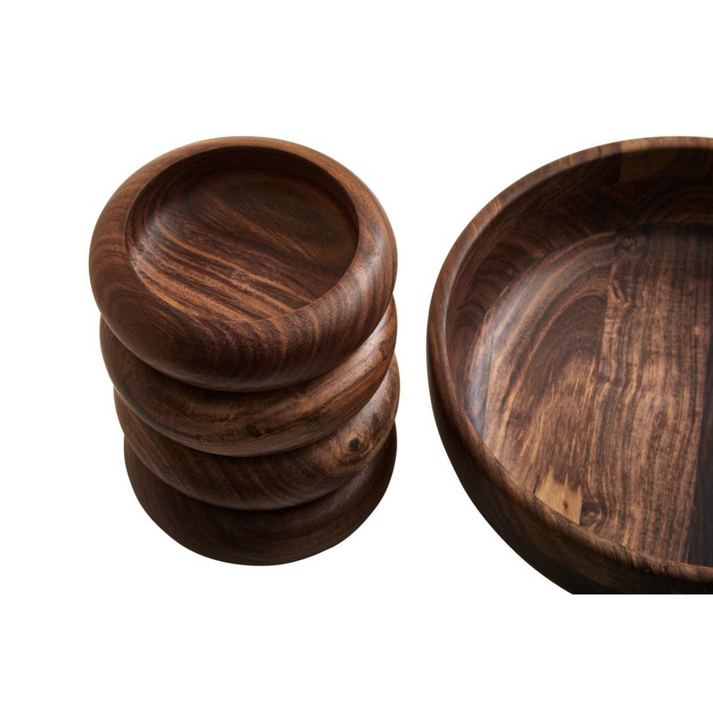 Cook Nook Rosi Five Piece Sheesham Wood Salad Bowl Set
