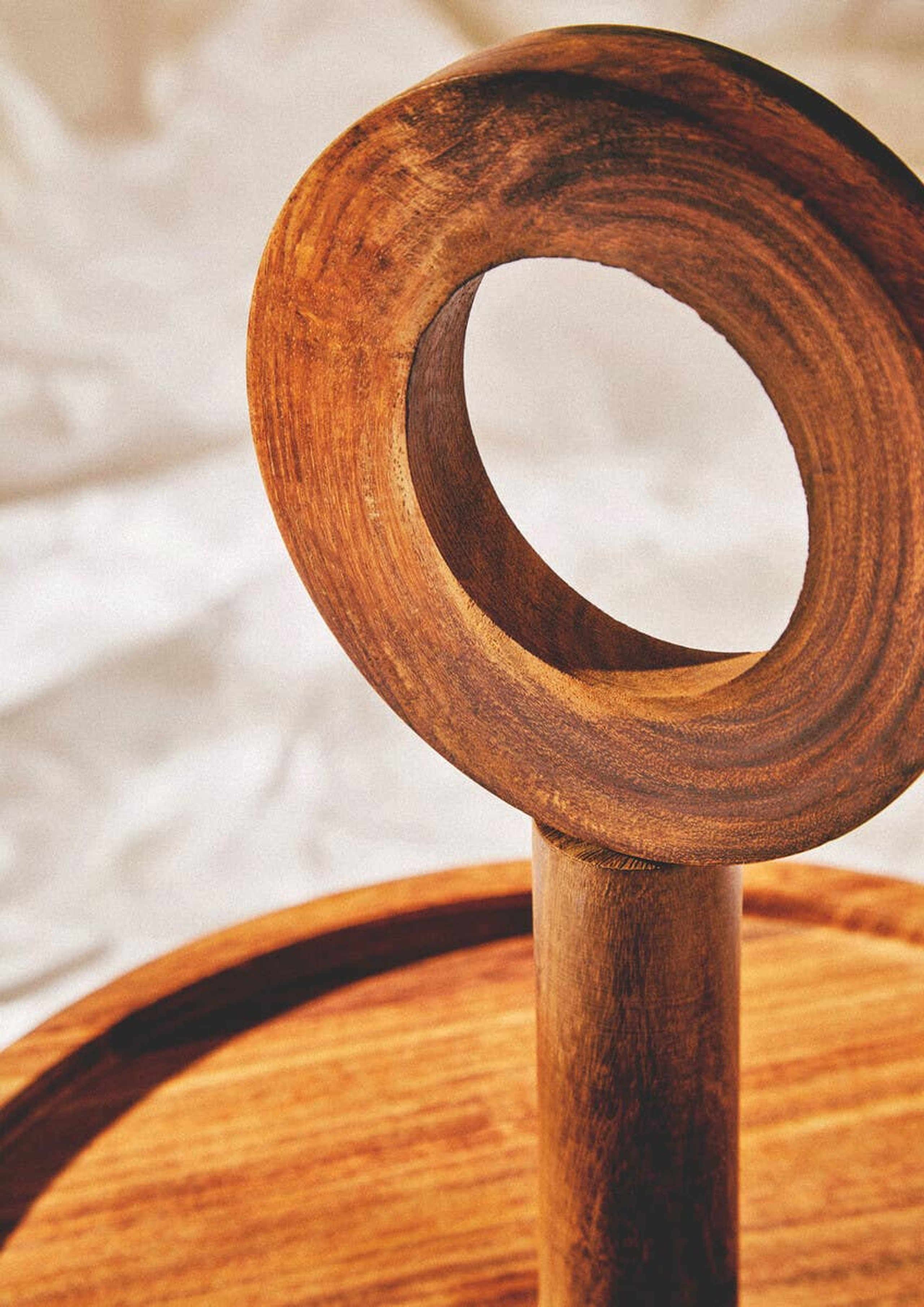 Cook Nook Kora Sheesham Wood Two Tier Cake Stand