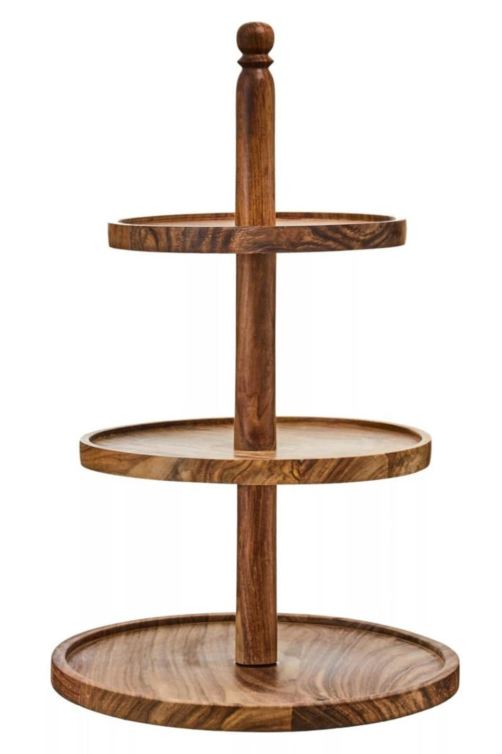 Cook Nook Kora Sheesham Wood Three Tier Cake Stand