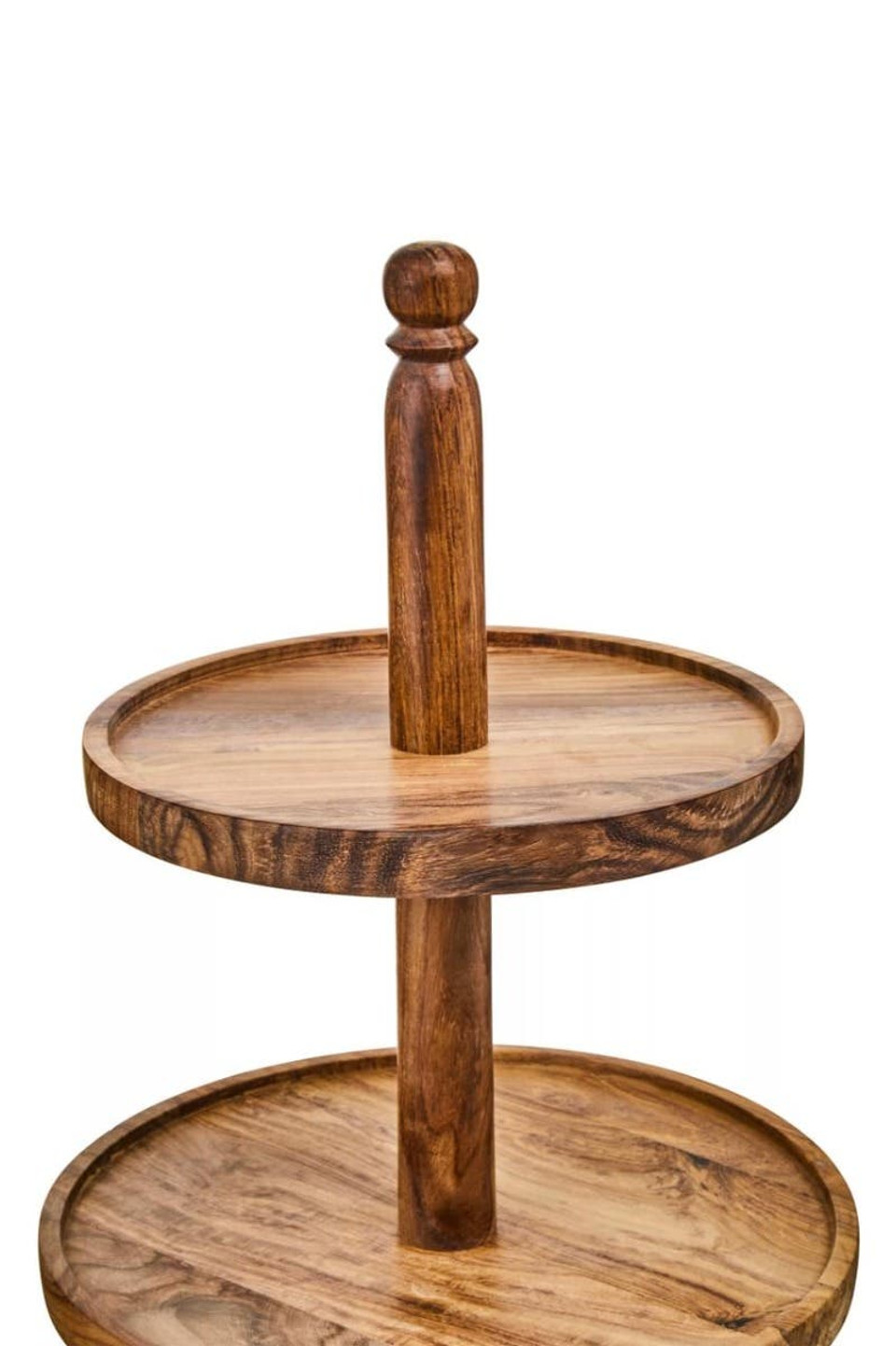 Cook Nook Kora Sheesham Wood Three Tier Cake Stand