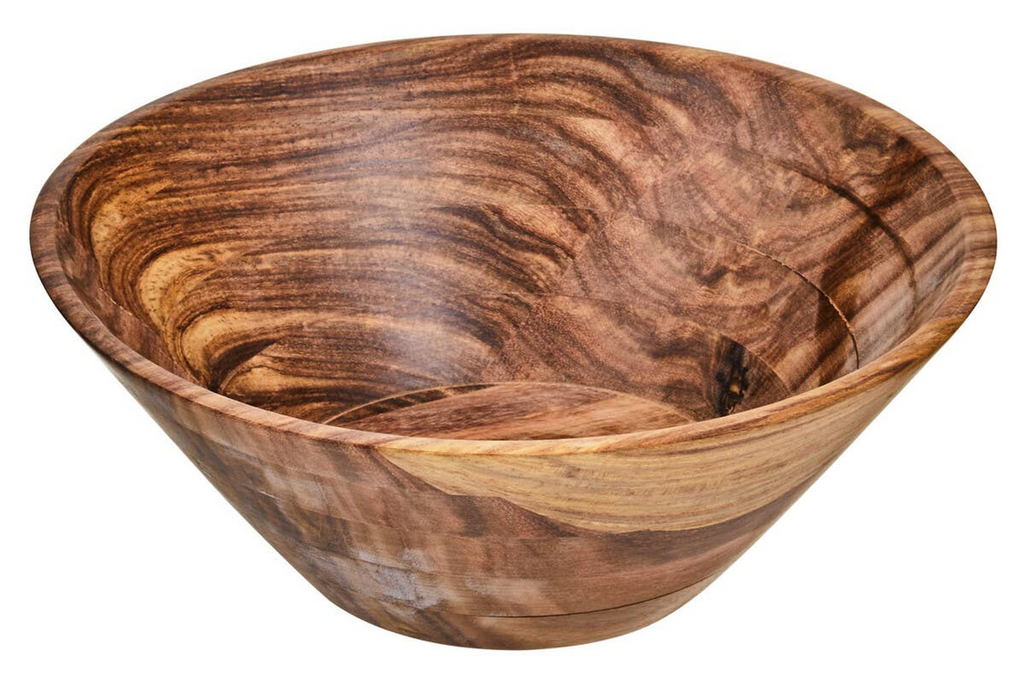 Cook Nook Rosi Large Round Sheesham Wood Tapered Salad Bowl