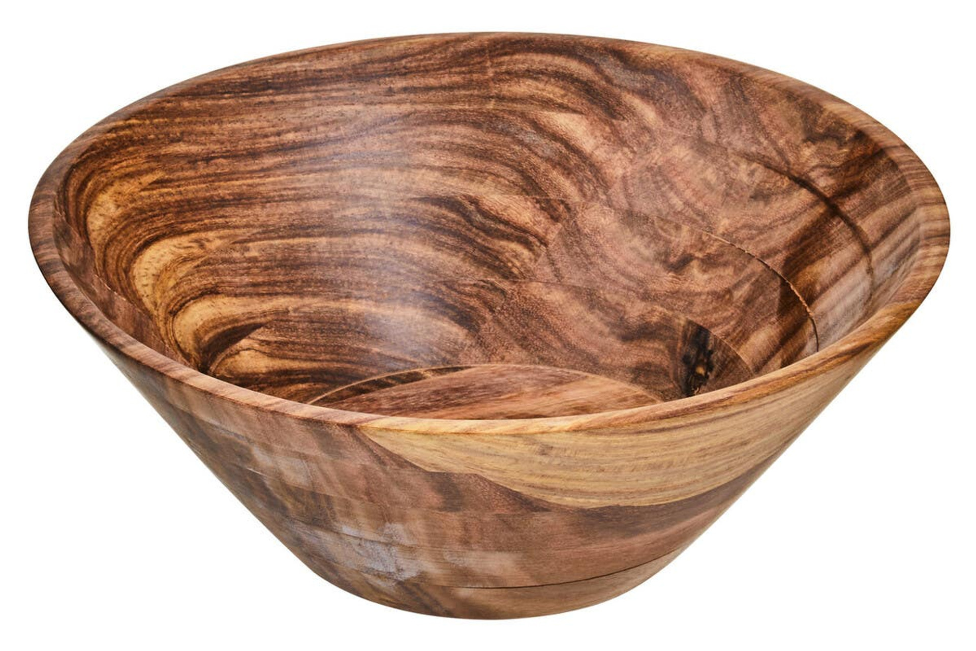 Cook Nook Rosi Large Round Sheesham Wood Tapered Salad Bowl
