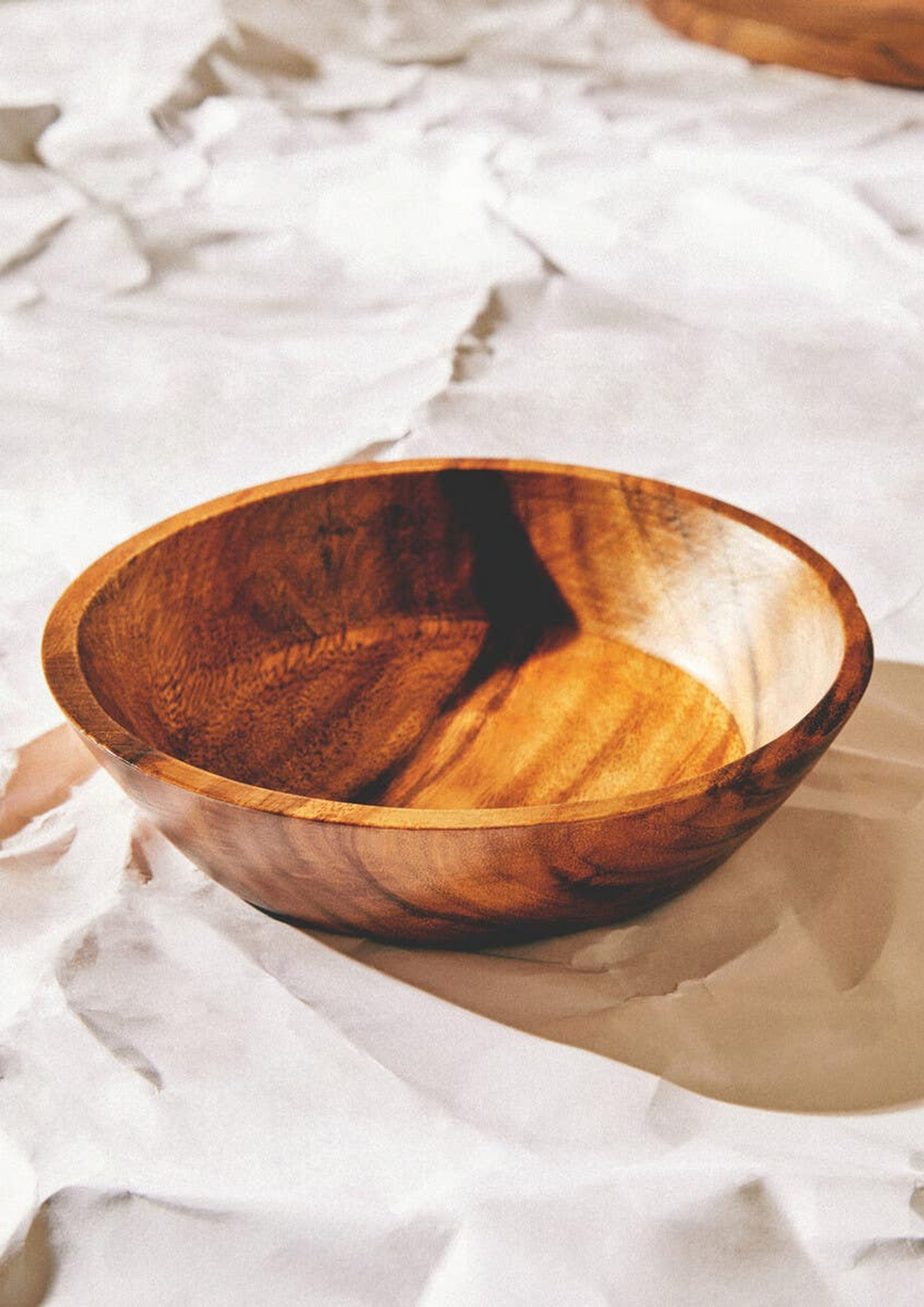 Cook Nook Rosi Large Round Sheesham Wood Tapered Salad Bowl