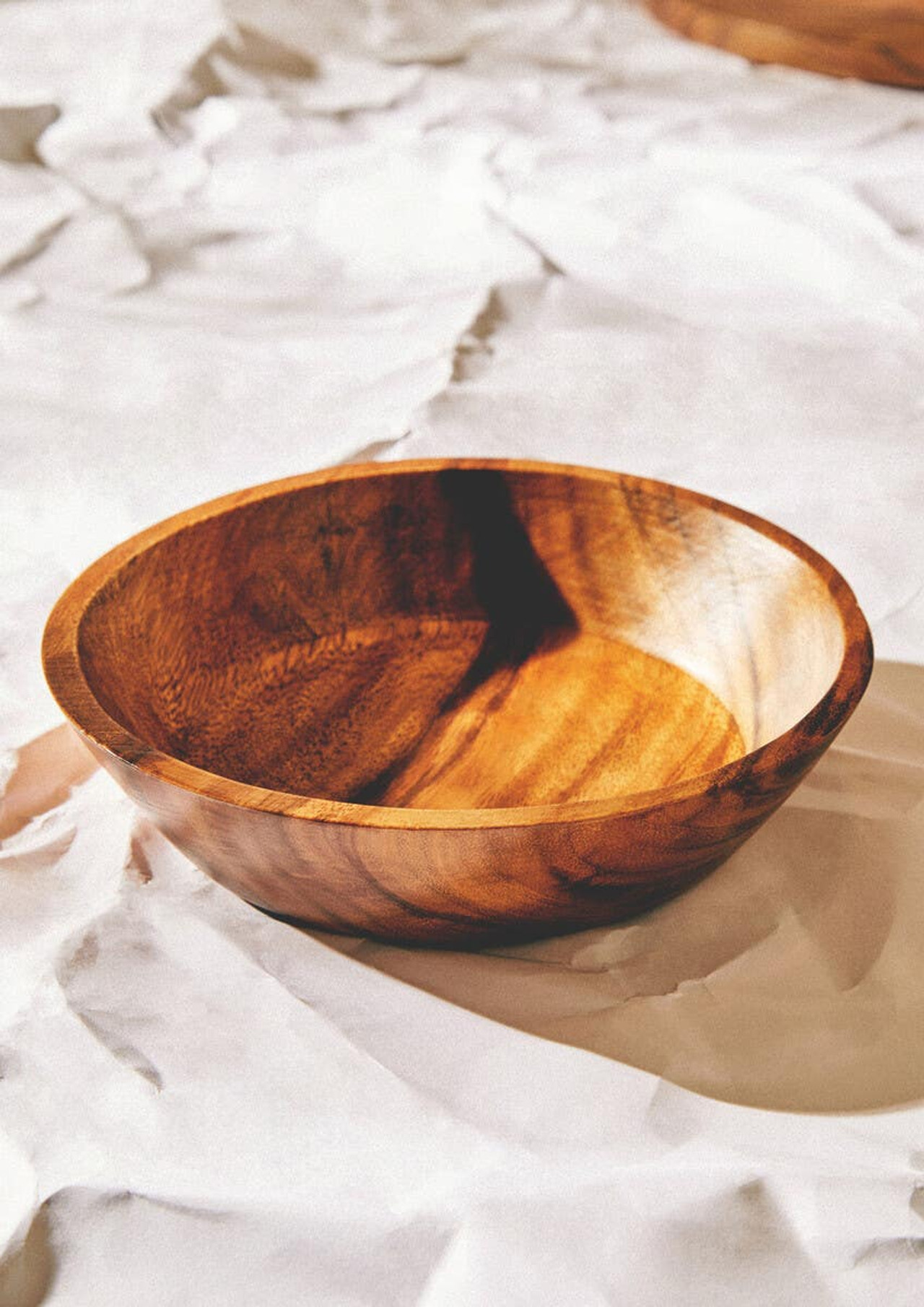 Cook Nook Rosi Large Round Sheesham Wood Tapered Salad Bowl