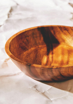 Cook Nook Rosi Large Round Sheesham Wood Tapered Salad Bowl