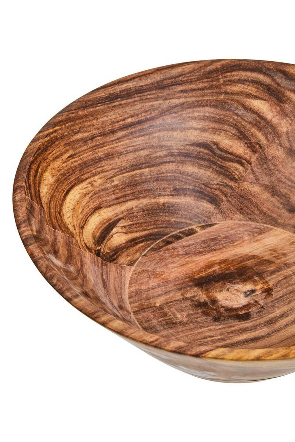Cook Nook Rosi Large Round Sheesham Wood Tapered Salad Bowl