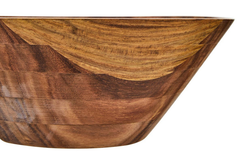 Cook Nook Rosi Large Round Sheesham Wood Tapered Salad Bowl