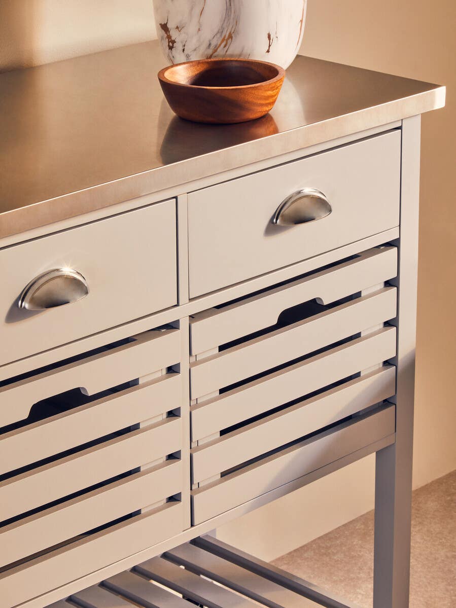 Frankfurt Grey Kitchen Trolley