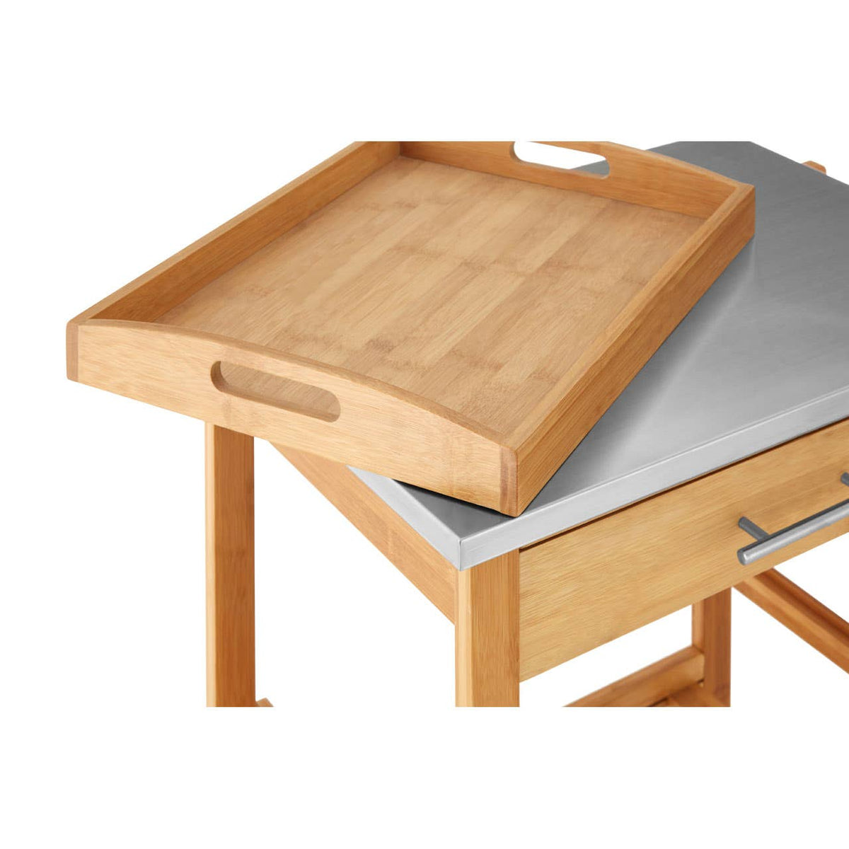 Harlow Bamboo One Drawer Kitchen Trolley