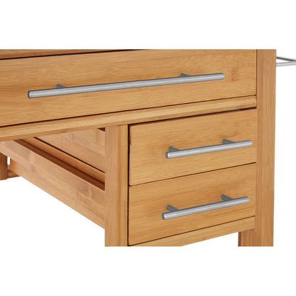 Harlow Bamboo Four Drawer Kitchen Trolley