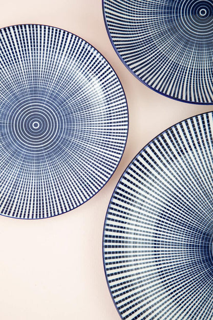 Maya 12 Piece Blue And White Dinner Set