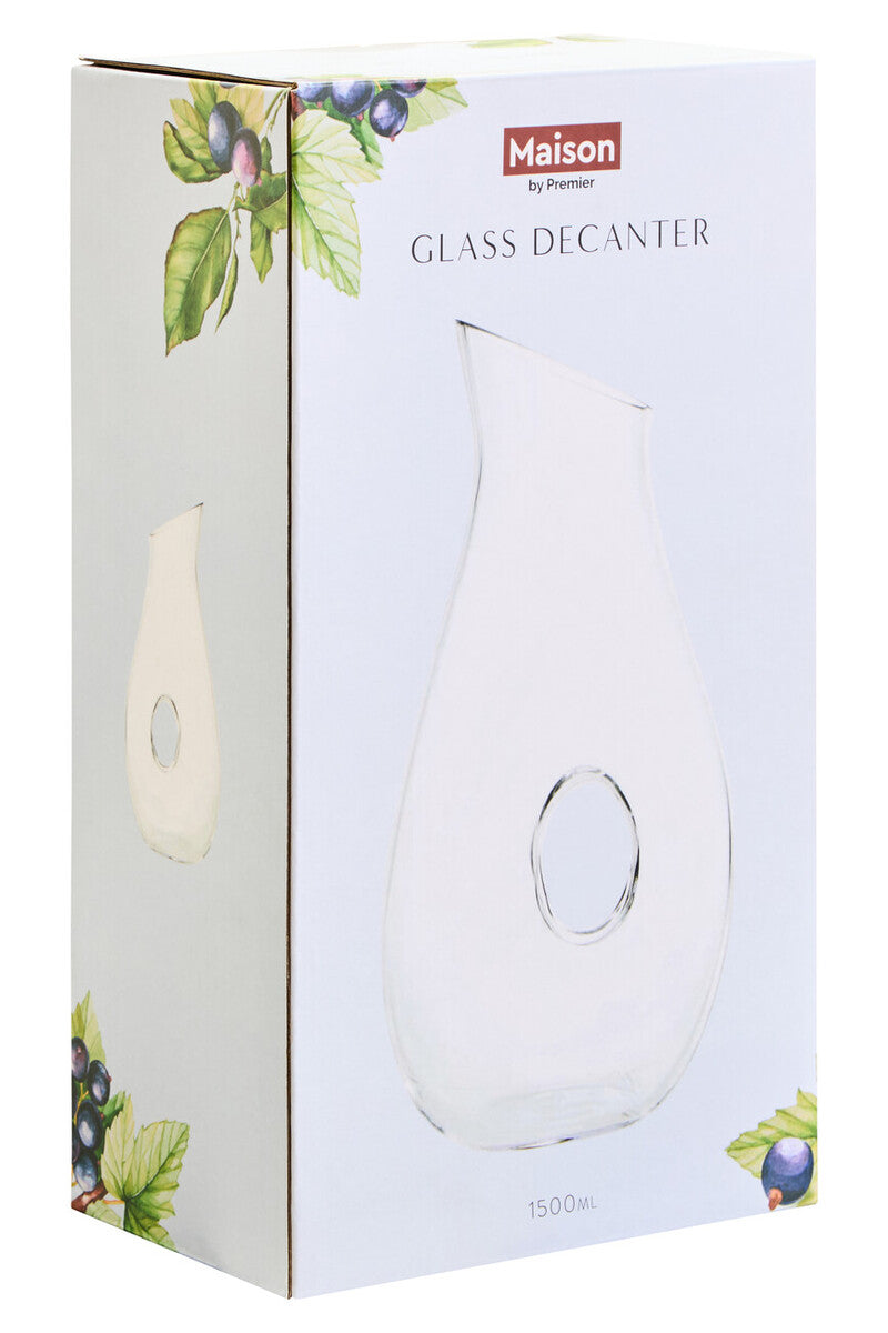 Mila 1500ml Clear Glass Decanter