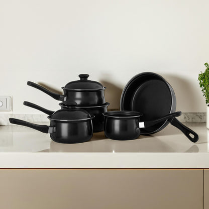 Viggo Black Non Stick 5 Piece Cookware Set