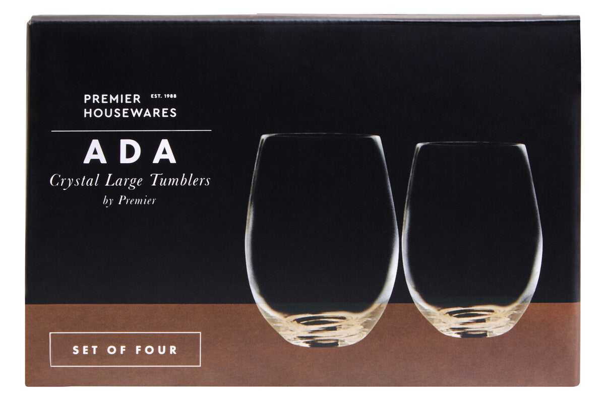 Ada Set Of 4 Crystal Tumblers