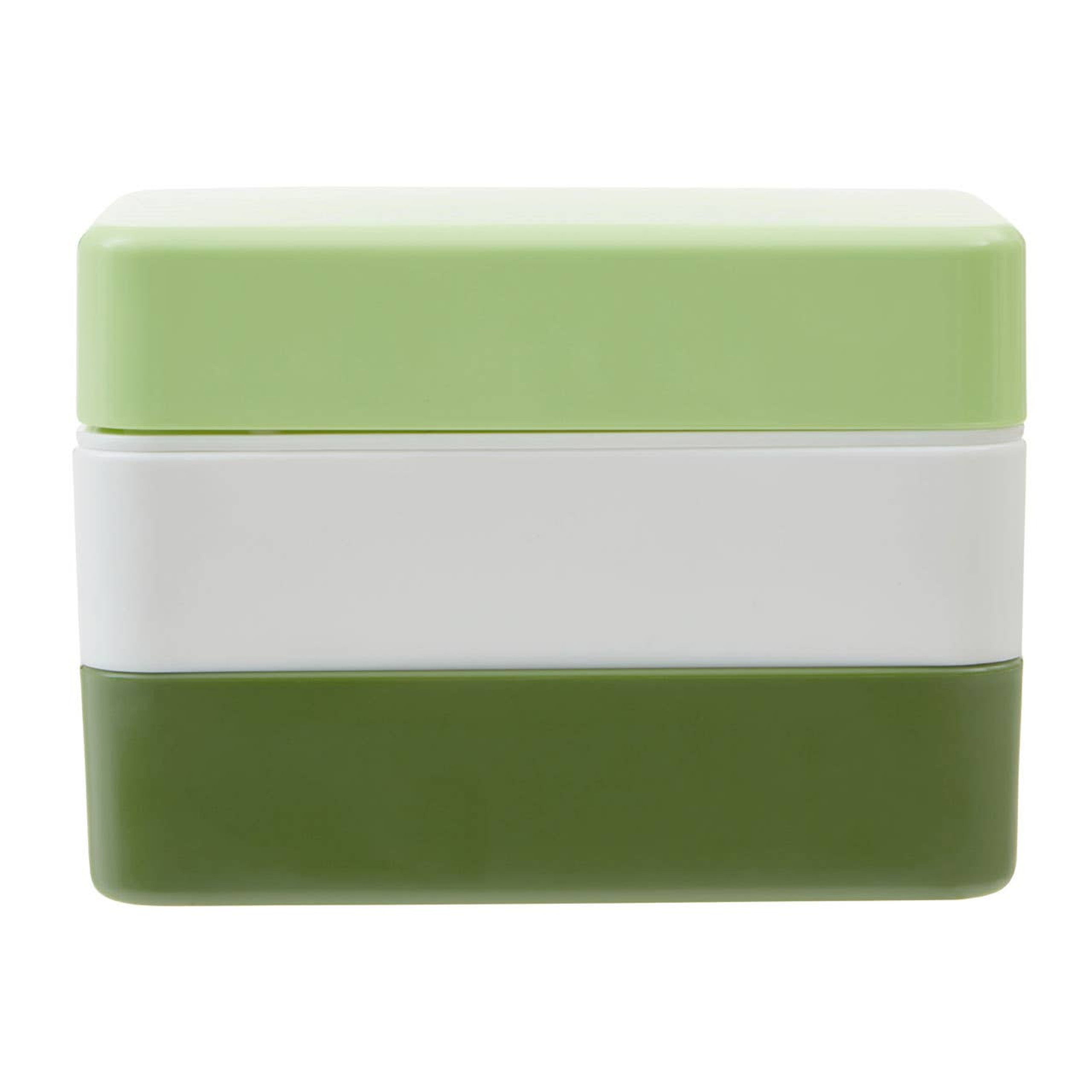 Cook Nook Grub Tub Three Compartment Green Lunch Box With Cutlery