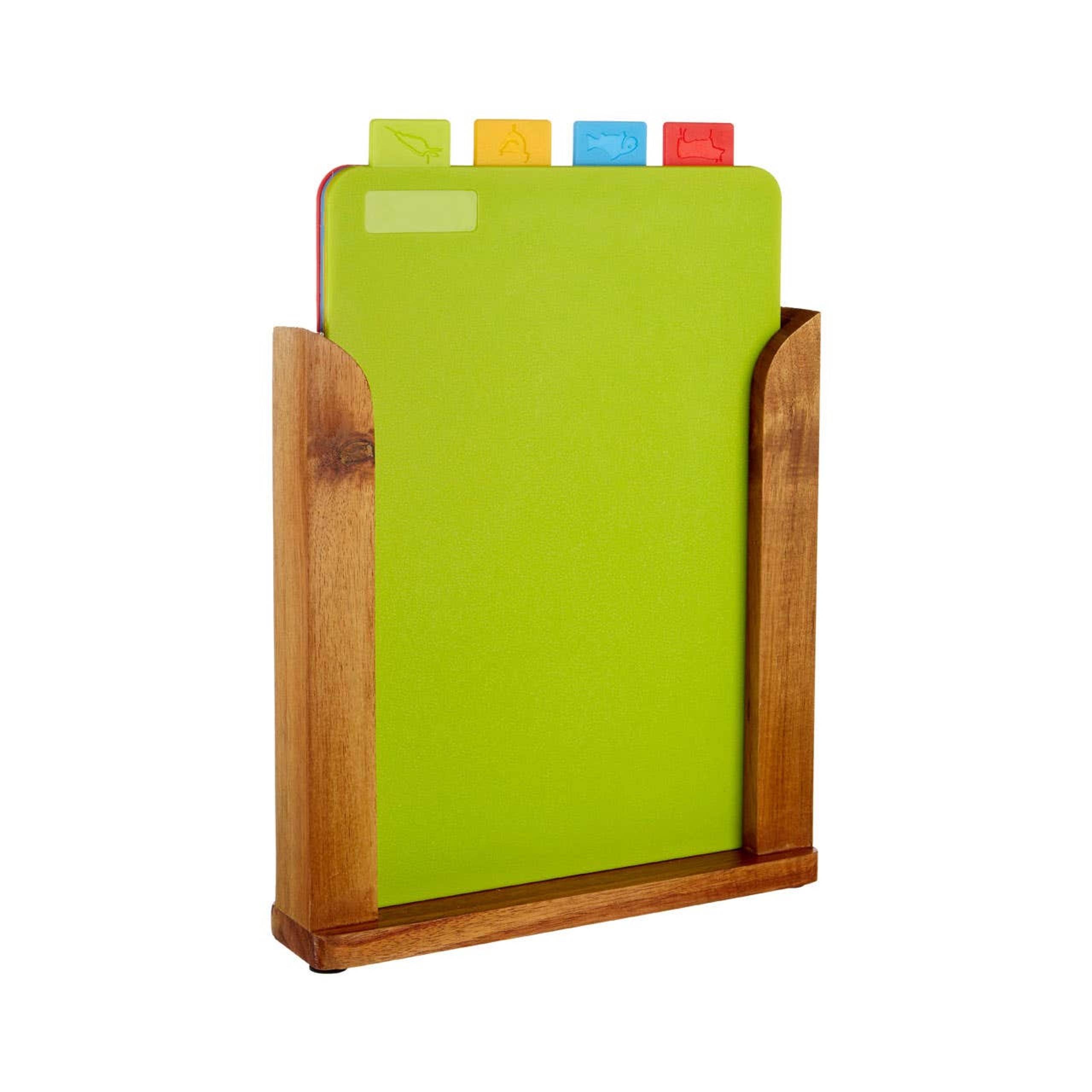 Cook Nook Dahra Set of 4 Colourful Chopping Boards with Stand