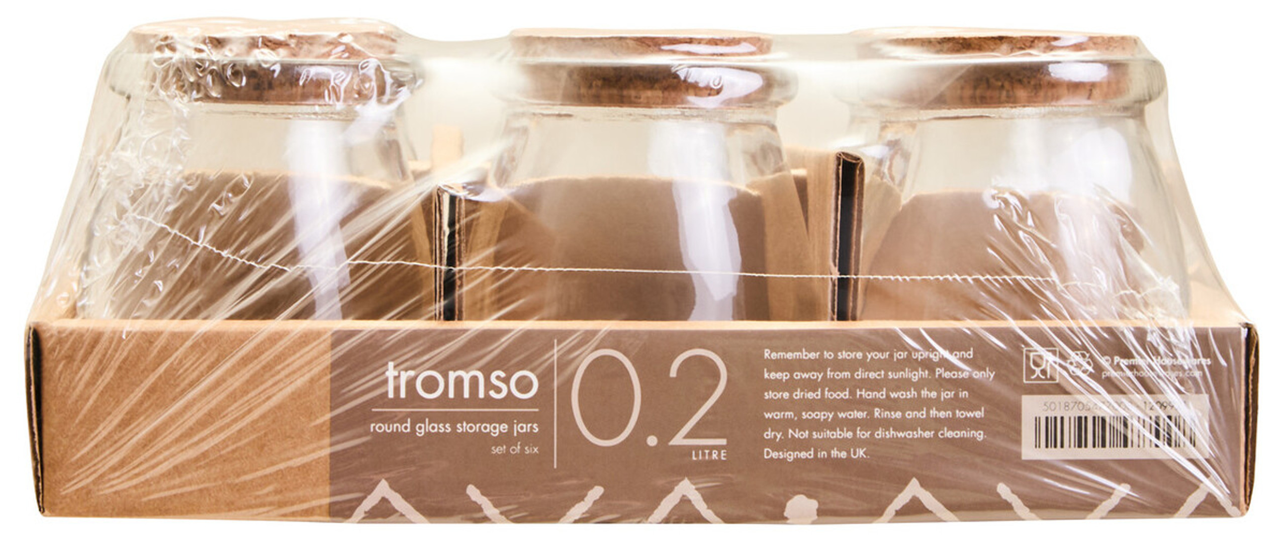 Cook Nook Tromso Set of 6 Round Glass Jars