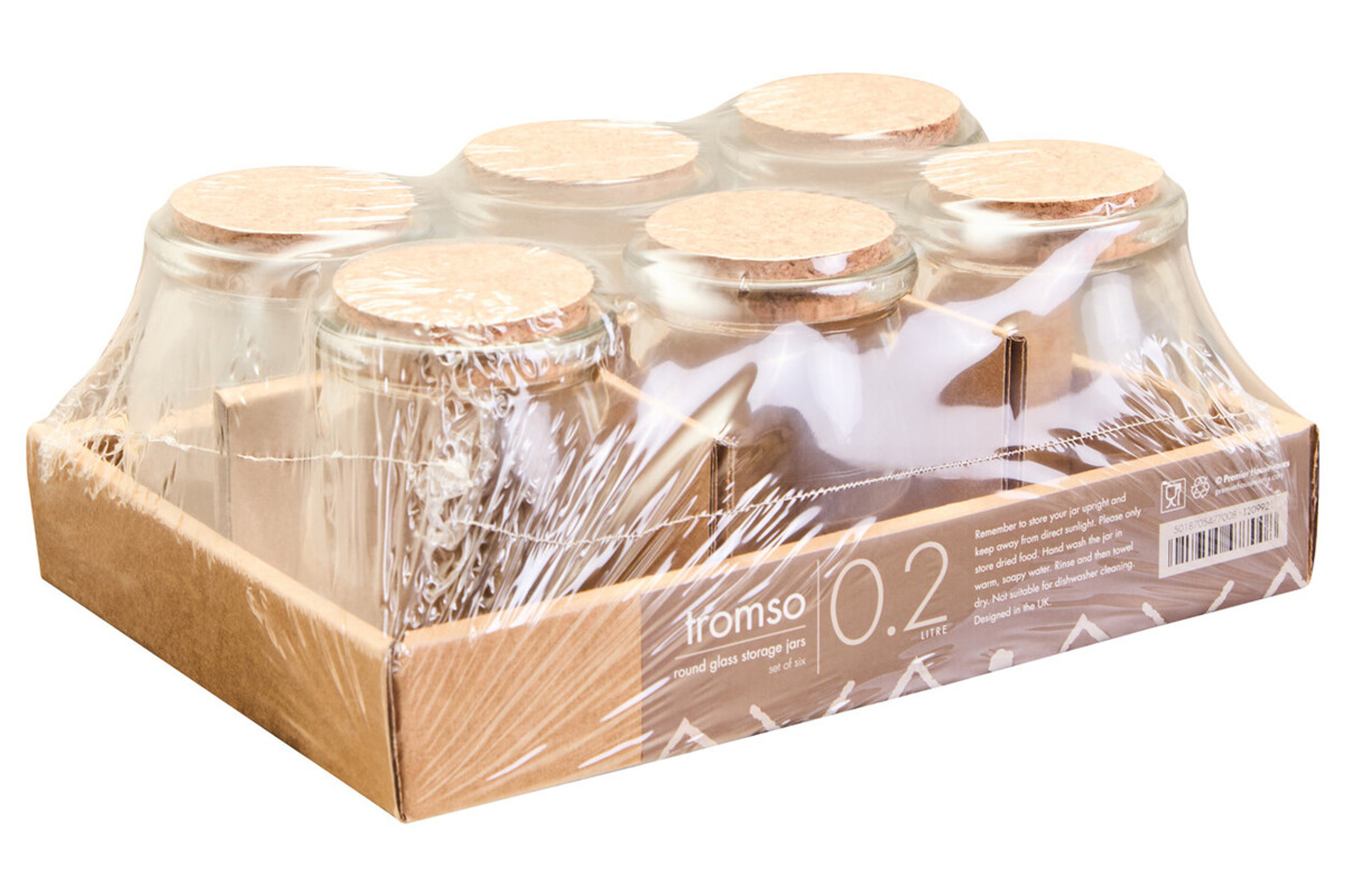 Cook Nook Tromso Set of 6 Round Glass Jars