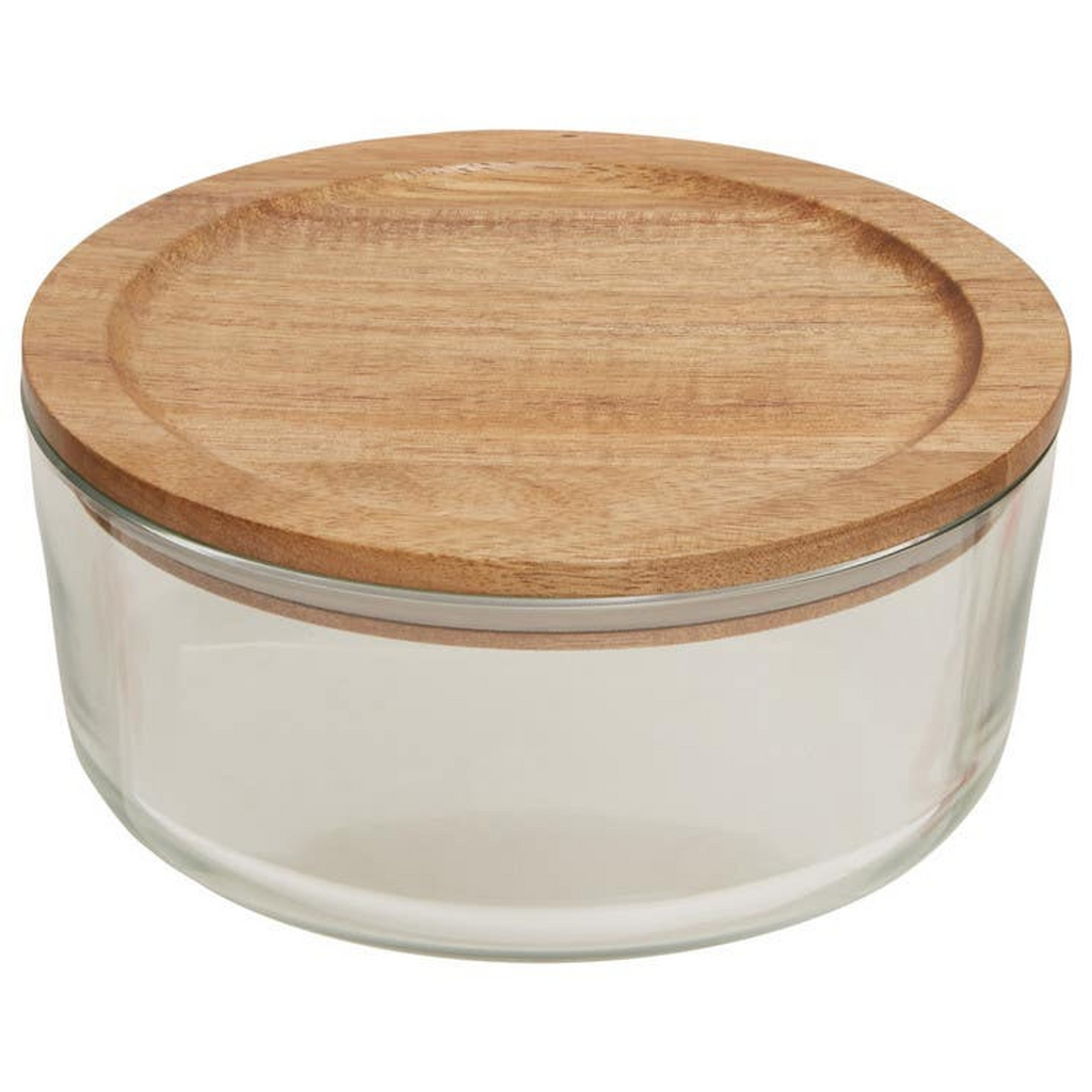 Cook Nook Freska 850ml Glass Container With Acacia Lid