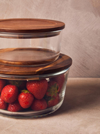 Cook Nook Freska 850ml Glass Container With Acacia Lid