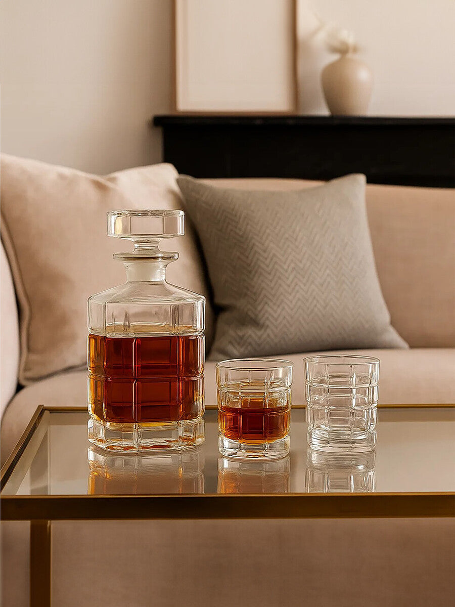 Auclair Decanter With Two Tumblers