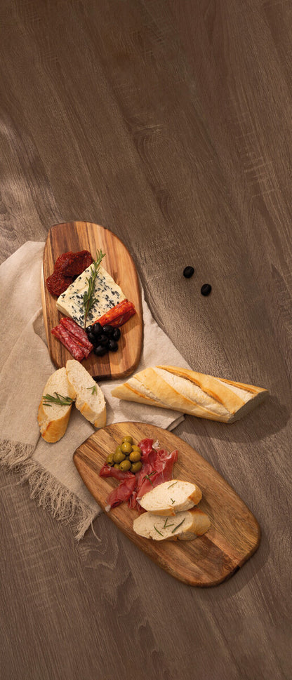 Kora Acacia Set Of 2 Serving And Chopping Board