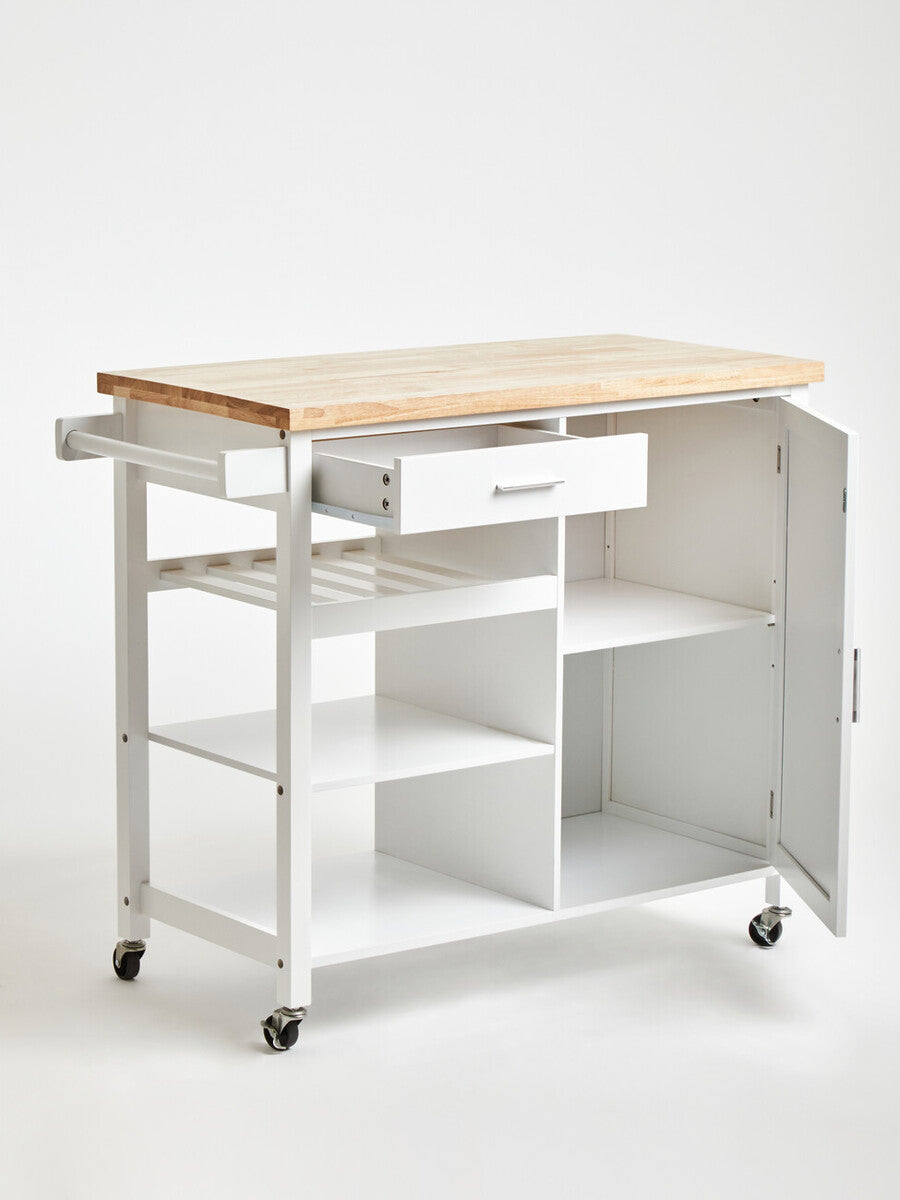 Frankfurt White Kitchen Trolley
