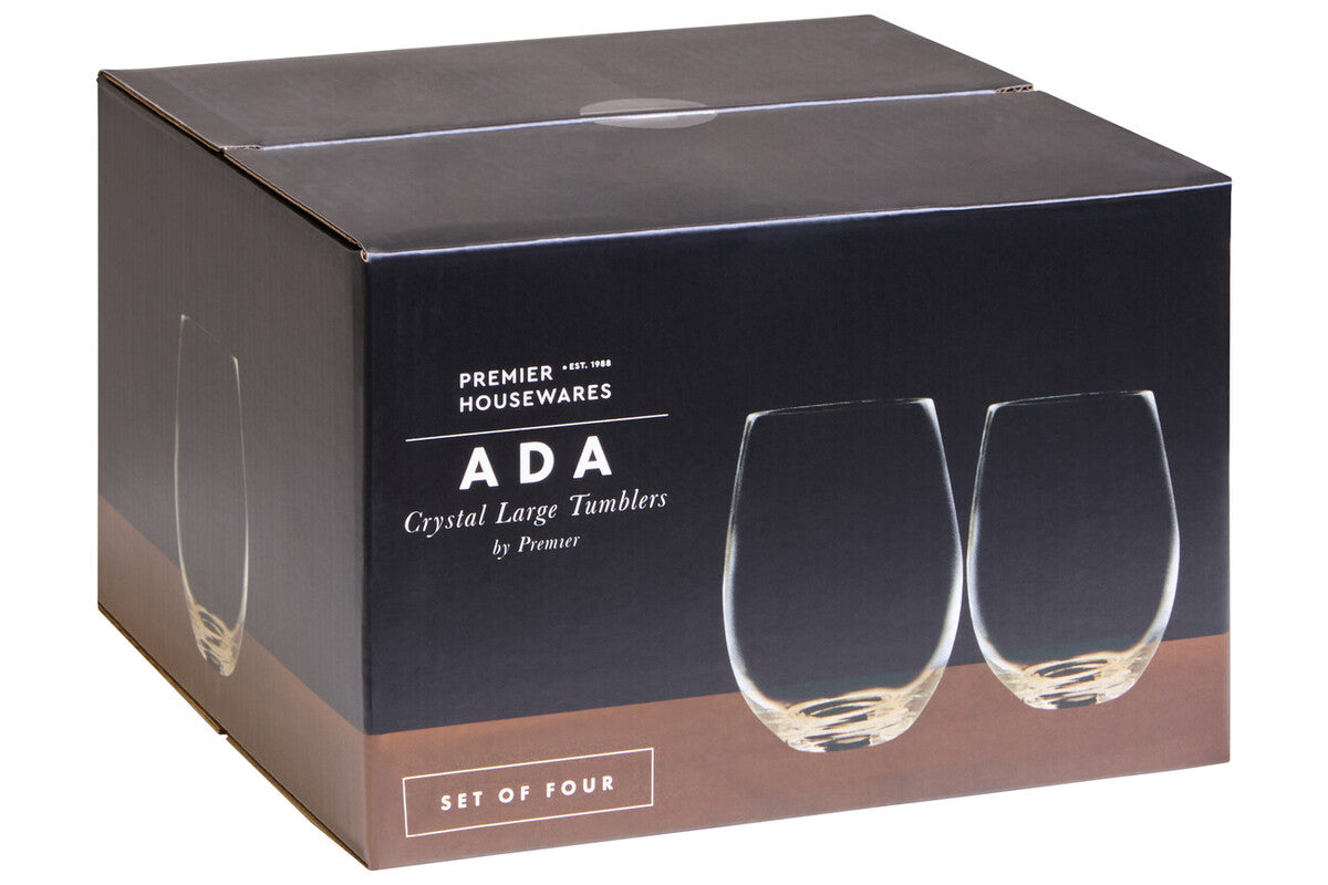 Ada Set Of 4 Crystal Tumblers