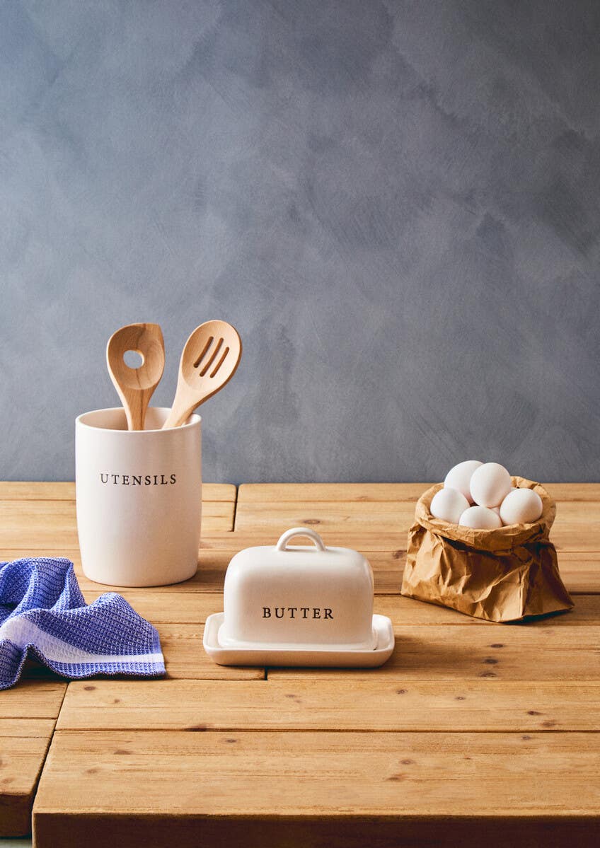 Farmhouse Cream Large Butter Dish
