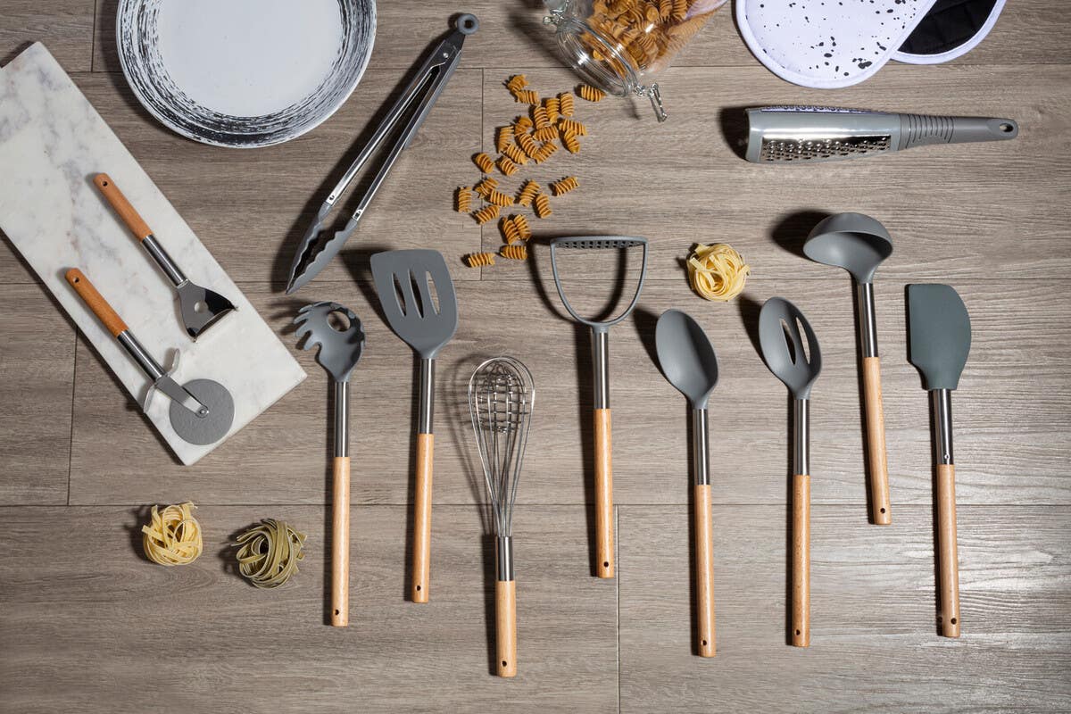 Barron 12 Piece Kitchen Utensil Set with Beechwood Handles