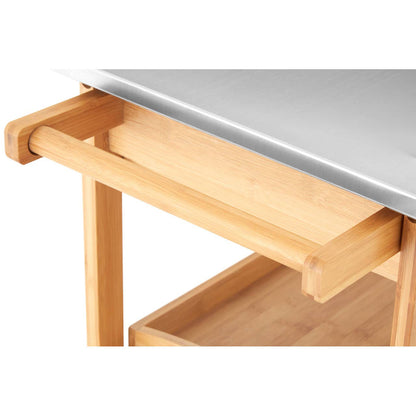Harlow Bamboo One Drawer Kitchen Trolley