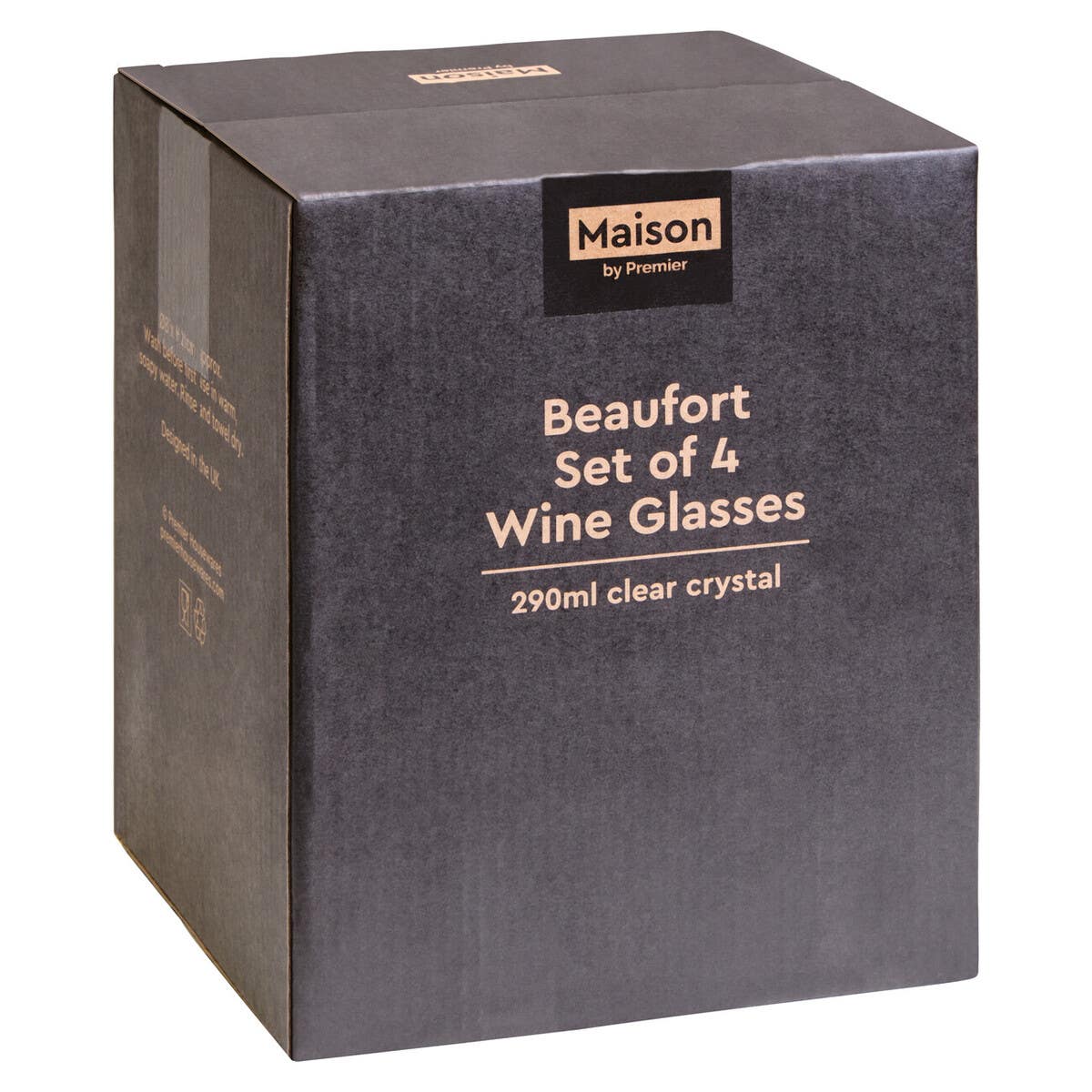 Beaufort Set of 4 Crystal  Wine Glasses
