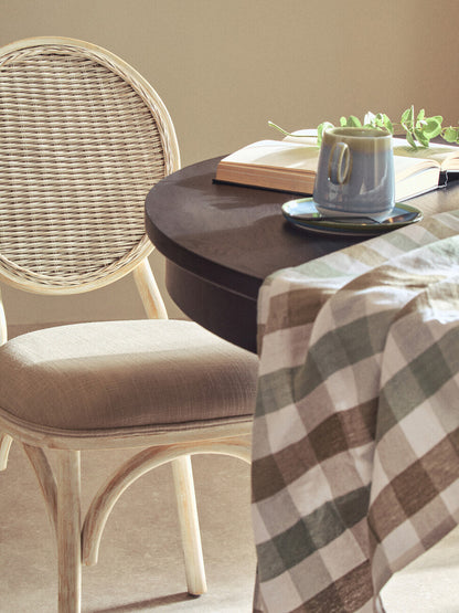 Thread and Loom Check Design Tablecloth