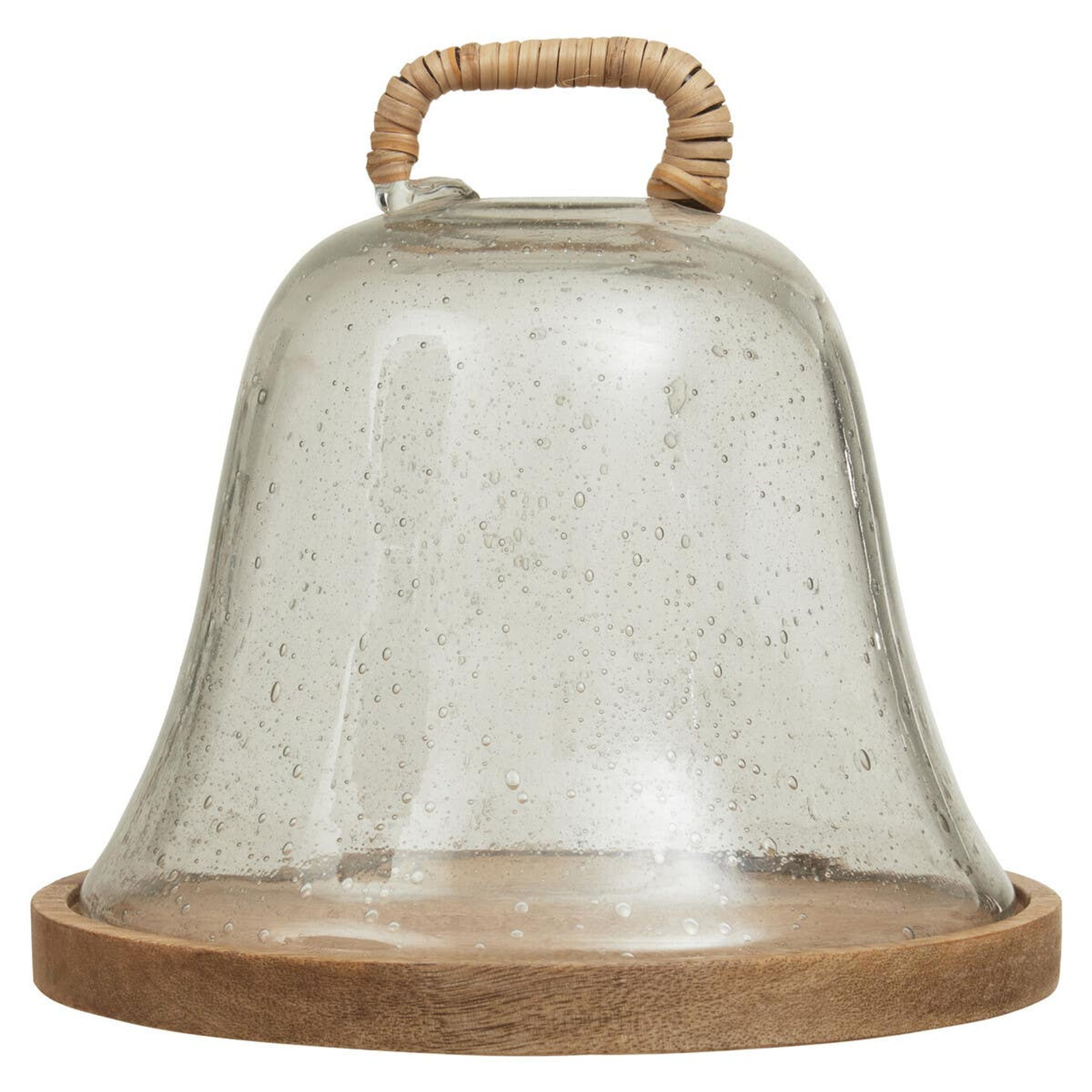 Cook Nook Garner Glass Cheese Dome with Mango Wood Base