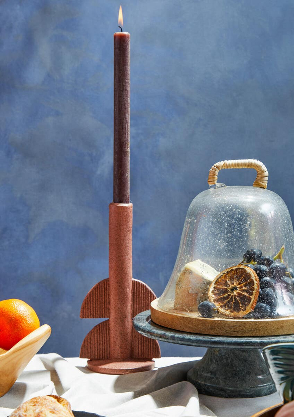 Cook Nook Garner Glass Cheese Dome with Mango Wood Base