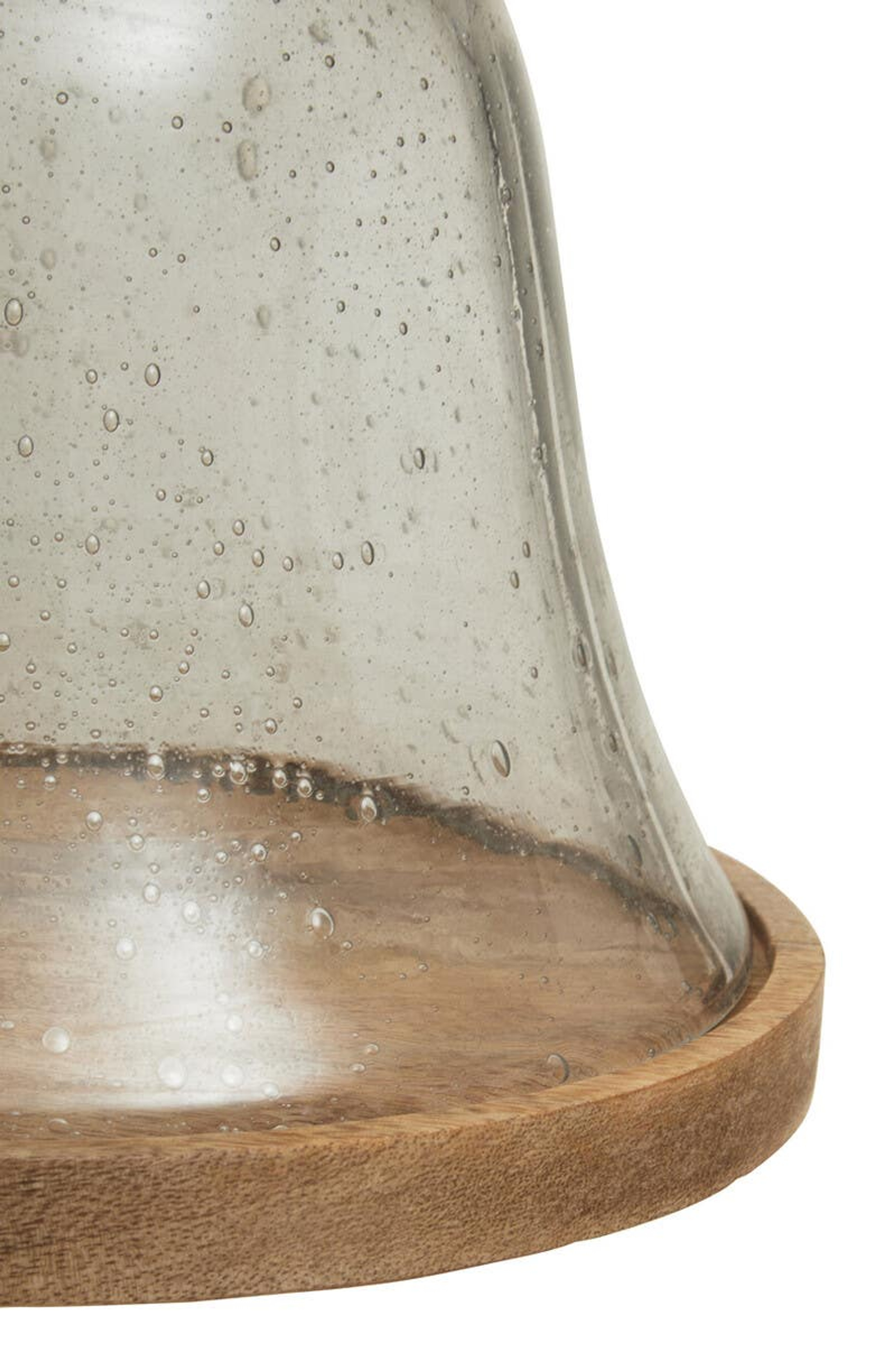 Cook Nook Garner Glass Cheese Dome with Mango Wood Base