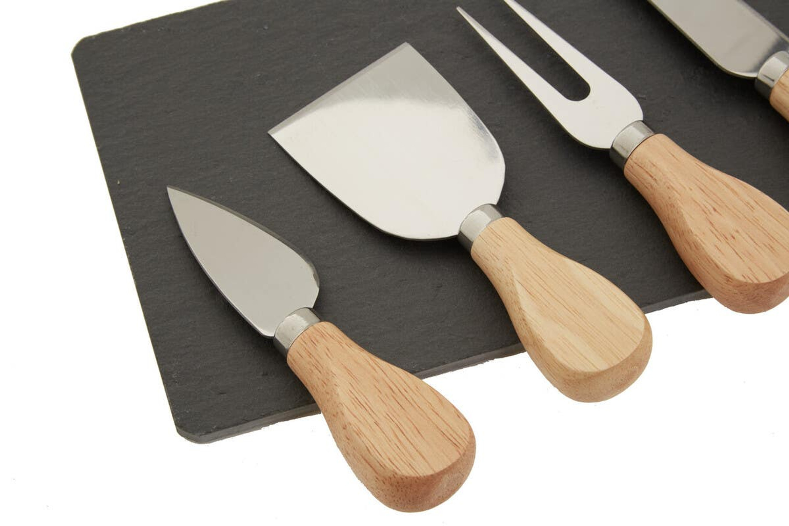 Cook Nook Carter Slate Board and 4 Piece Cheese Knife Set
