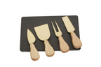Cook Nook Carter Slate Board and 4 Piece Cheese Knife Set