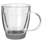 Cook Nook Amari Double Wall Glass Mug with Silicone Base 220ml