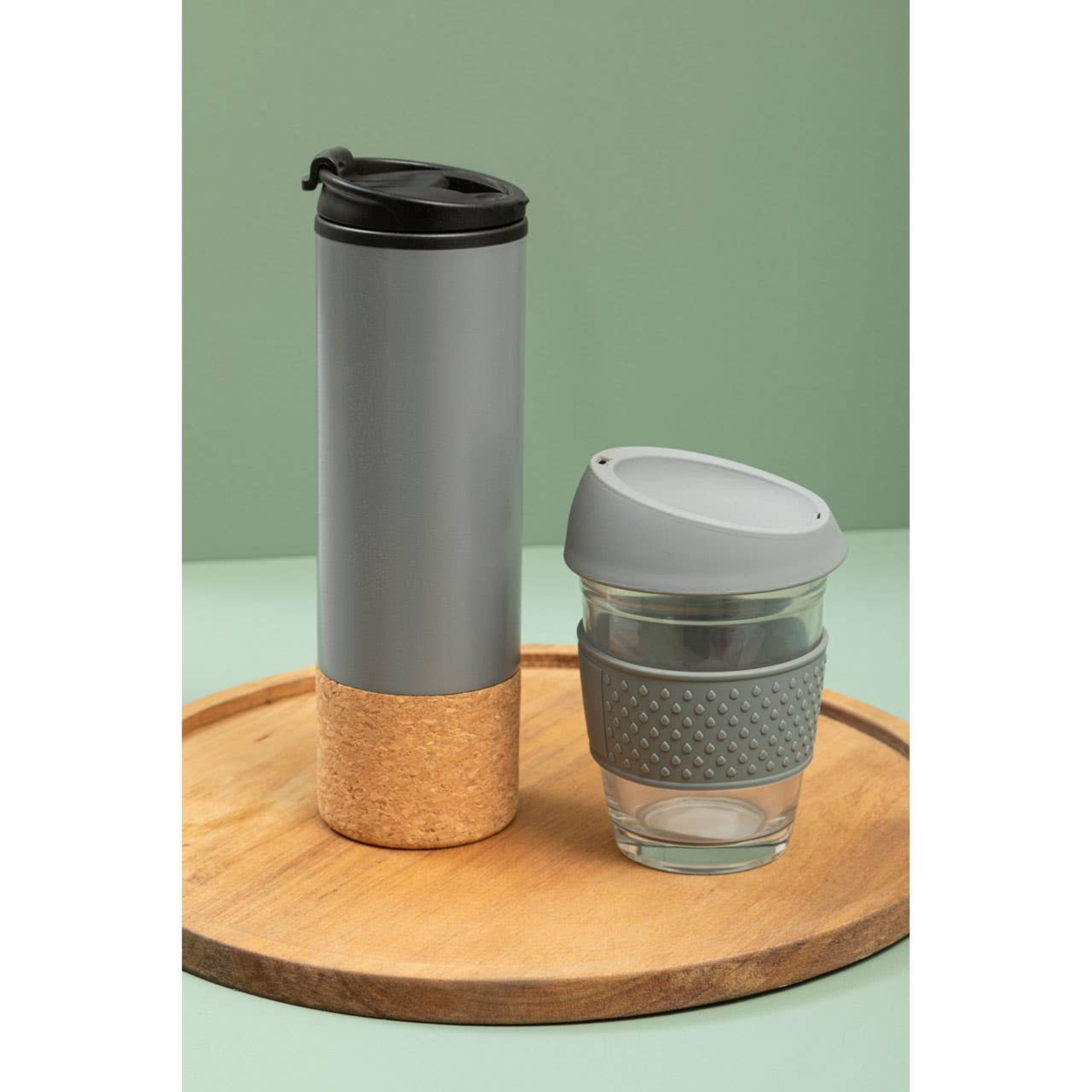 Cook Nook Mimo Cool Grey Double Wall Travel Mug