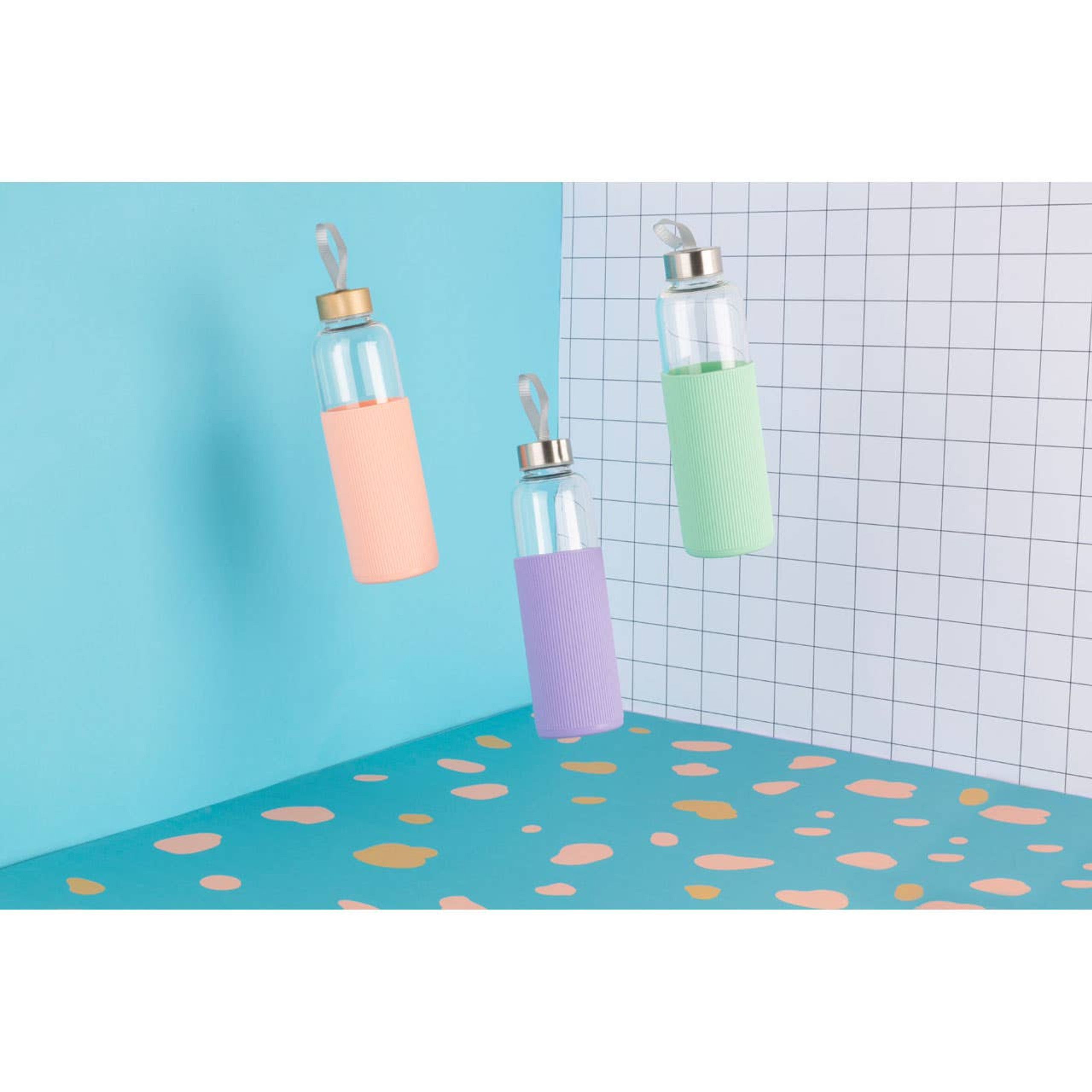 Cook Nook Mimo Glass Bottle With Mint Silicone Sleeve