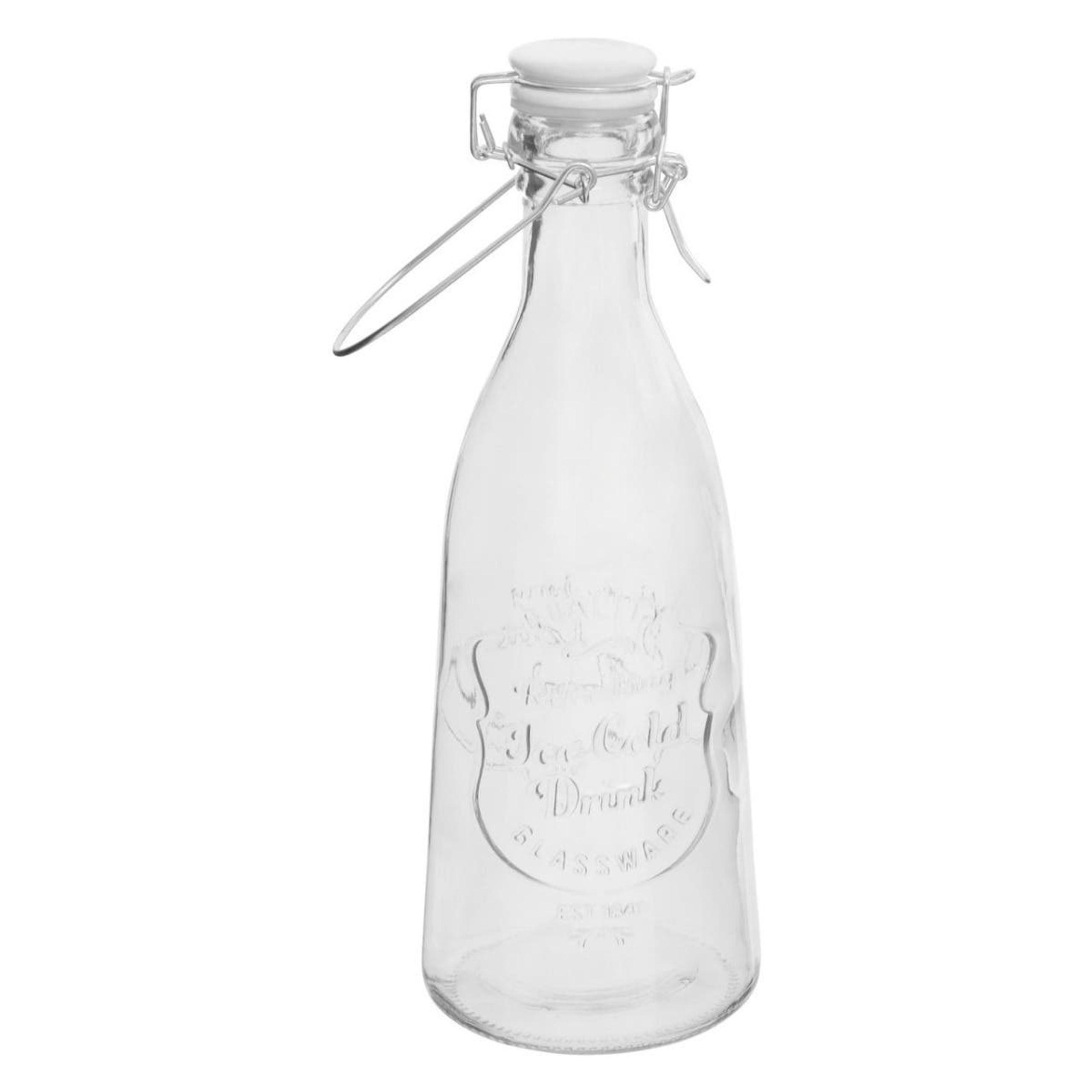 Cook Nook Dayla Embossed Glass Bottle Set With Four Glasses