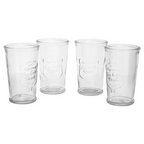 Cook Nook Dayla Embossed Glass Bottle Set With Four Glasses