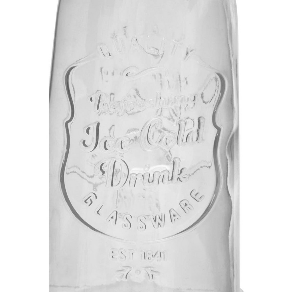 Cook Nook Dayla Embossed Glass Bottle Set With Four Glasses