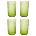 Cook Nook Fleur Set Of Four Green Highball Glasses