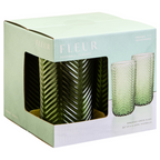 Cook Nook Fleur Set Of Four Green Highball Glasses