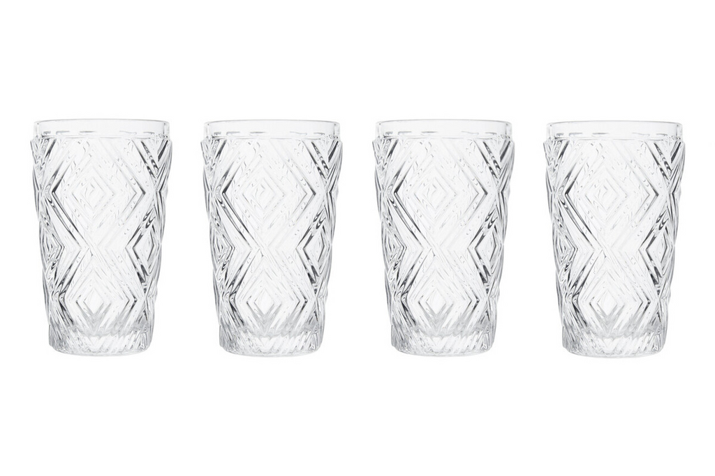 Cook Nook Fleur Set Of Four Clear Highball Glasses