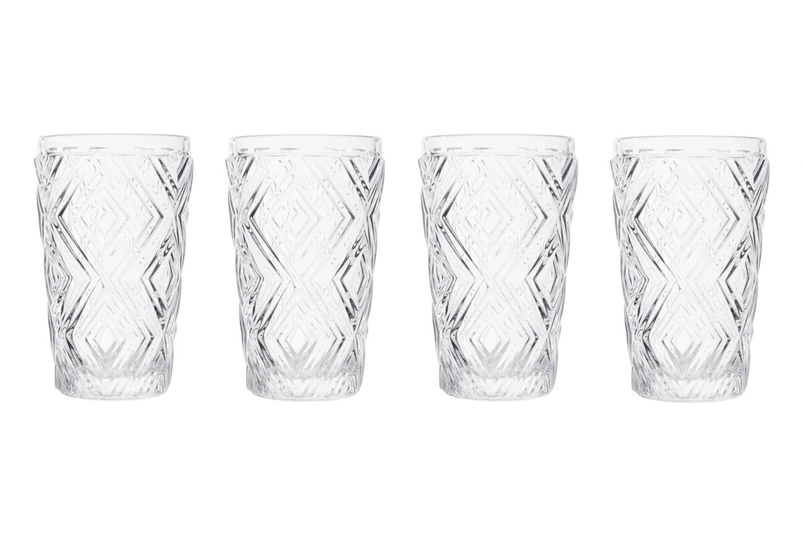 Cook Nook Fleur Set Of Four Clear Highball Glasses