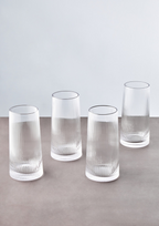 Cook Nook Eldon Set of Four Ribbed Hi Ball Glasses