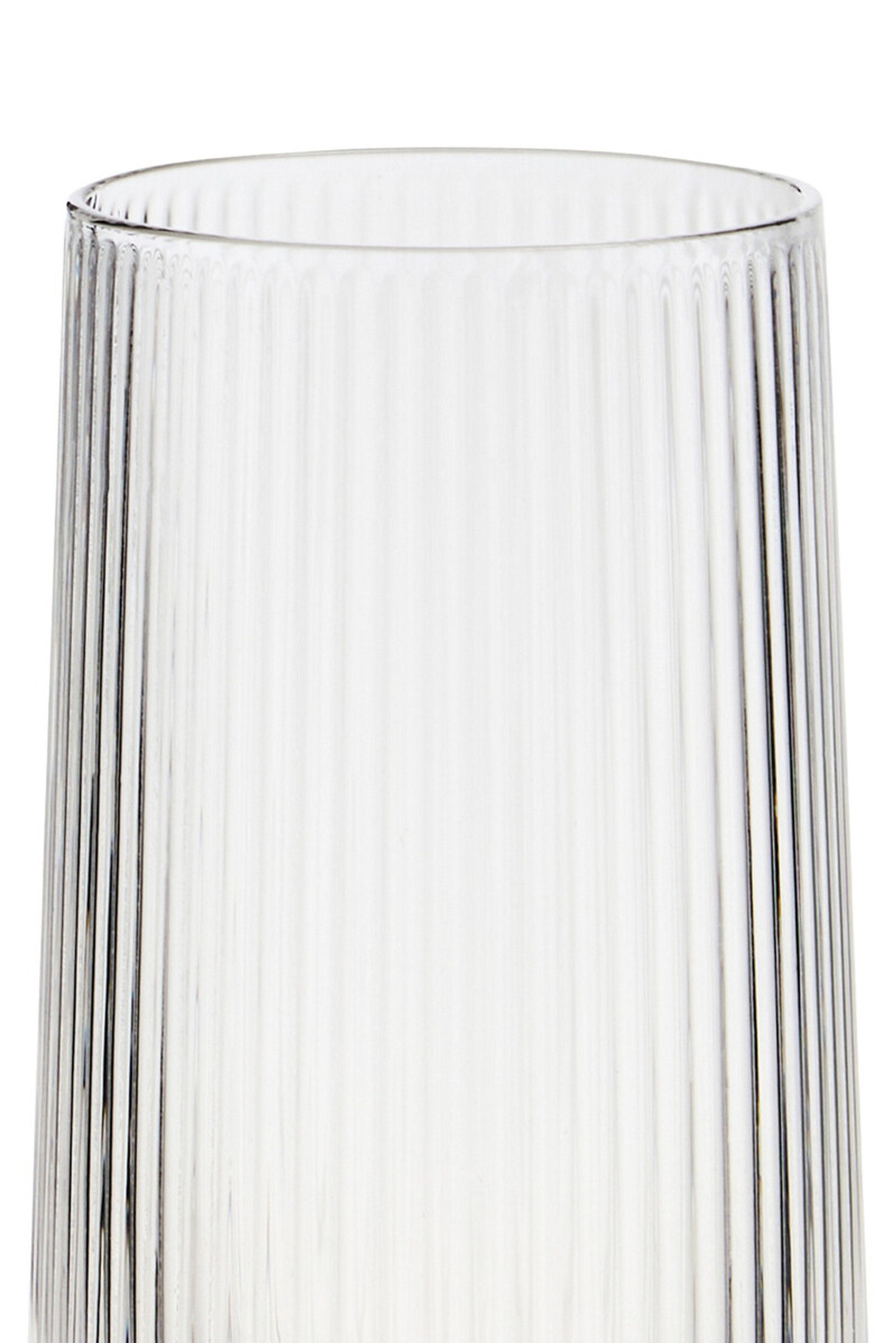 Cook Nook Eldon Set of Four Ribbed Hi Ball Glasses